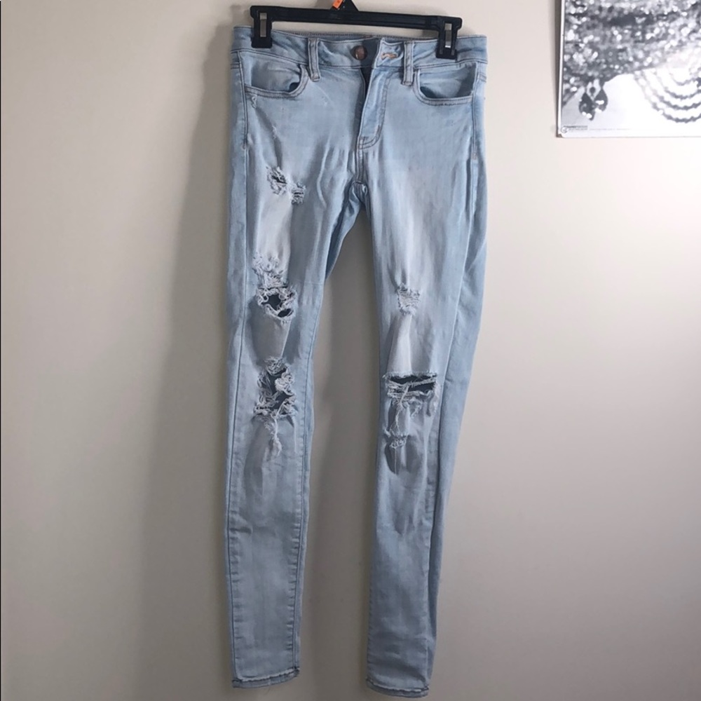 American Eagle Super Stretch Ripped Jeans